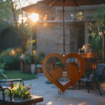 Hanging Heart with Lovebirds
